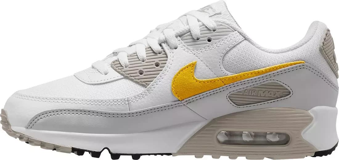 Nike Air Max 90 White Laser Orange Vast Grey Men's Sneakers DM0029-119 New